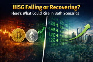 IHSG market volatility showing crypto and stock opportunities during market decline or recovery